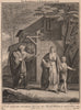 BIBLE. Genesis 21.10 The banishment of Hagar and her son 1752 old print
