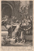 BIBLE. Genesis 25.8-9 Then Abraham gave up the ghost 1752 old antique print