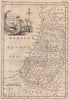ANCIENT PALESTINE. A map of Canaan divided among the twelve tribes 1752