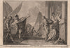 BIBLE. Judges 11.34-35 Jephthah's rash vow 1752 old antique print picture