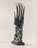 TRIBAL. Male antelope horns, Bougouni region. French Sudan. Mali 1947 print
