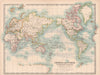 WORLD. on Mercators projection. Currents & shipping routes. JOHNSTON 1906 map