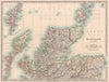SCOTLAND NORTH. Hebrides Highlands Shetlands western Isles. JOHNSTON 1906 map