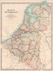 BENELUX. Belgium, Netherlands & Luxembourg. Railways & Canals. JOHNSTON 1906 map