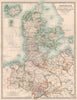 DENMARK/NORTHERN GERMANY. Schleswig-Holstein Hanover Brunswick.JOHNSTON 1906 map