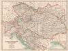 AUSTRO-HUNGARIAN MONARCHY. Provinces Railways Canals. JOHNSTON 1906 old map