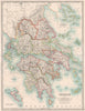 GREECE. Inset Cyclades Corfu Paxos. Telegraph cables. Aegean. JOHNSTON 1906 map