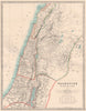 PALESTINE. The Holy Land. Israel Lebanon. JOHNSTON 1906 old antique map chart