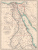 NILE VALLEY. Egypt, Arabia Petraea and Lower Nubia. Divisions. JOHNSTON 1906 map