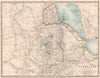 ETHIOPIA. Shows Anglo-Abyssinian border 1902. Italian Eritrea. JOHNSTON 1906 map