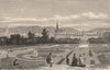 VIENNA. View of the city. Austria 1882 old antique vintage print picture