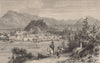 SALZBURG. View of the city. Austria 1882 old antique vintage print picture