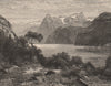 SWITZERLAND. The Urirothstock and Bay of Uri 1882 old antique print picture