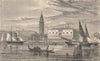 VENICE. Grand Canal. St Mark's Piazza. Doges' Palace 1882 old antique print