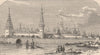 MOSCOW MOCKBA. General view of the Kremlin. Russia 1882 old antique print
