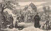 SERBIA. A Servian Church festival 1882 old antique vintage print picture