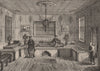 PEKING BEIJING. Room in a Chinese House. China 1882 old antique print picture