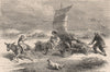 CHINA. A Sail-cart, used in Northern China and Southern Mongolia 1882 print