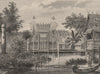 BORNEO. A Village in Borneo 1882 old antique vintage print picture