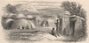 SOUTH AFRICA. A Kaffir Kraal 1882 old antique vintage print picture