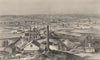 VICTORIA. Sandhurst, centre of Quartz-reef Gold-mining. Australia 1882 print