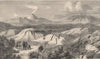 NEW ZEALAND. Tongariro & Ruapehu volcanoes, south-east from Mt. Ngariha 1882