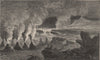 HAWAII. Crater of Mauna Loa 1882 old antique vintage print picture