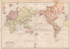 WORLD. Mercator's projection. Ocean currents & shipping routes. BLACKIE 1882 map