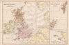 BRITISH ISLES & NORTH SEA. Dogger bank. Ocean depths. Shipping routes 1882 map