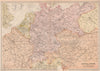 CENTRAL EUROPE. Railways. Scale in German & English miles & km. BLACKIE 1882 map