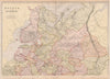 RUSSIA IN EUROPE NORTH. Showing Oblasts. Scale in Versts. BLACKIE 1882 old map