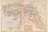 TURKEY IN ASIA. Scale in Agatch. Levant. Assyrian Cities. Eyalets Liwas 1882 map
