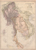 INDOCHINA. Burmah Siam Anam Malaya Karennee Cochinchina. BLACKIE 1882 old map