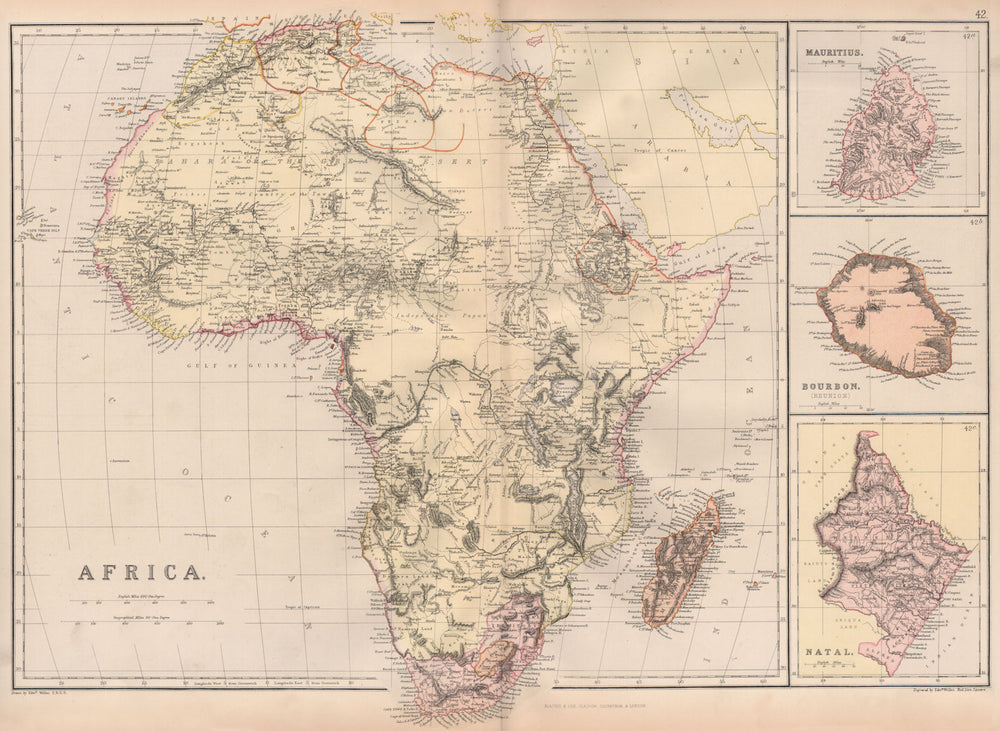 EARLY COLONIAL AFRICA. At start of "Scramble for Africa" colonisation 1882 map
