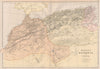 MAGHREB. North Africa. Marocco Algeria and Tunis. BLACKIE 1882 old antique map