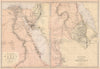 NILE VALLEY. Upper & Lower. Egypt Sinai Nubia Sudan Abyssinia. BLACKIE 1882 map