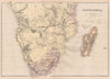 EARLY COLONIAL SOUTHERN AFRICA.Ovaherero Great Namaqua Land Cape Colony 1882 map
