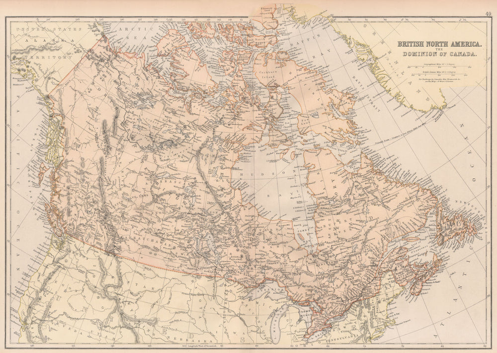 CANADA. Br. North America. Planned shipping route Liverpool-Port Nelson 1882 map