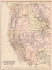 USA PACIFIC STATES. California Oregon Washington Idaho Nevada.Railroads 1882 map