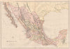 MEXICO. Showing states. Scale in Spanish Leagues. BLACKIE 1882 old antique map