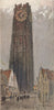 MALINES (MECHELEN) . The Tower of St. Rombauld. Belgium 1916 old antique print