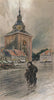 NIEUWPOORT. Tower in the Grand' Place. Belgium 1916 old antique print picture