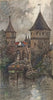 COURTRAI (KORTRIJK) . The Broël Towers. Belgium 1916 old antique print picture