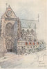 LOUVAIN (LEUVEN) . The Cathedral. Belgium 1916 old antique print picture
