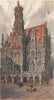 OUDENAARDE. The Town Hall. Belgium 1916 old antique vintage print picture