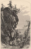 MASSACHUSETTS. Titan's Pier, Mount Holyoke 1874 old antique print picture