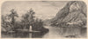 VERMONT. Bellows Falls from distance 1874 old antique vintage print picture