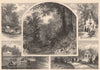 BALTIMORE. Scenes in Druid Hill Park. Maryland 1874 old antique print picture