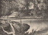 MARYLAND. Hampden falls 1874 old antique vintage print picture