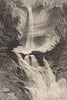 NEW YORK STATE. Catskill Falls 1874 old antique vintage print picture